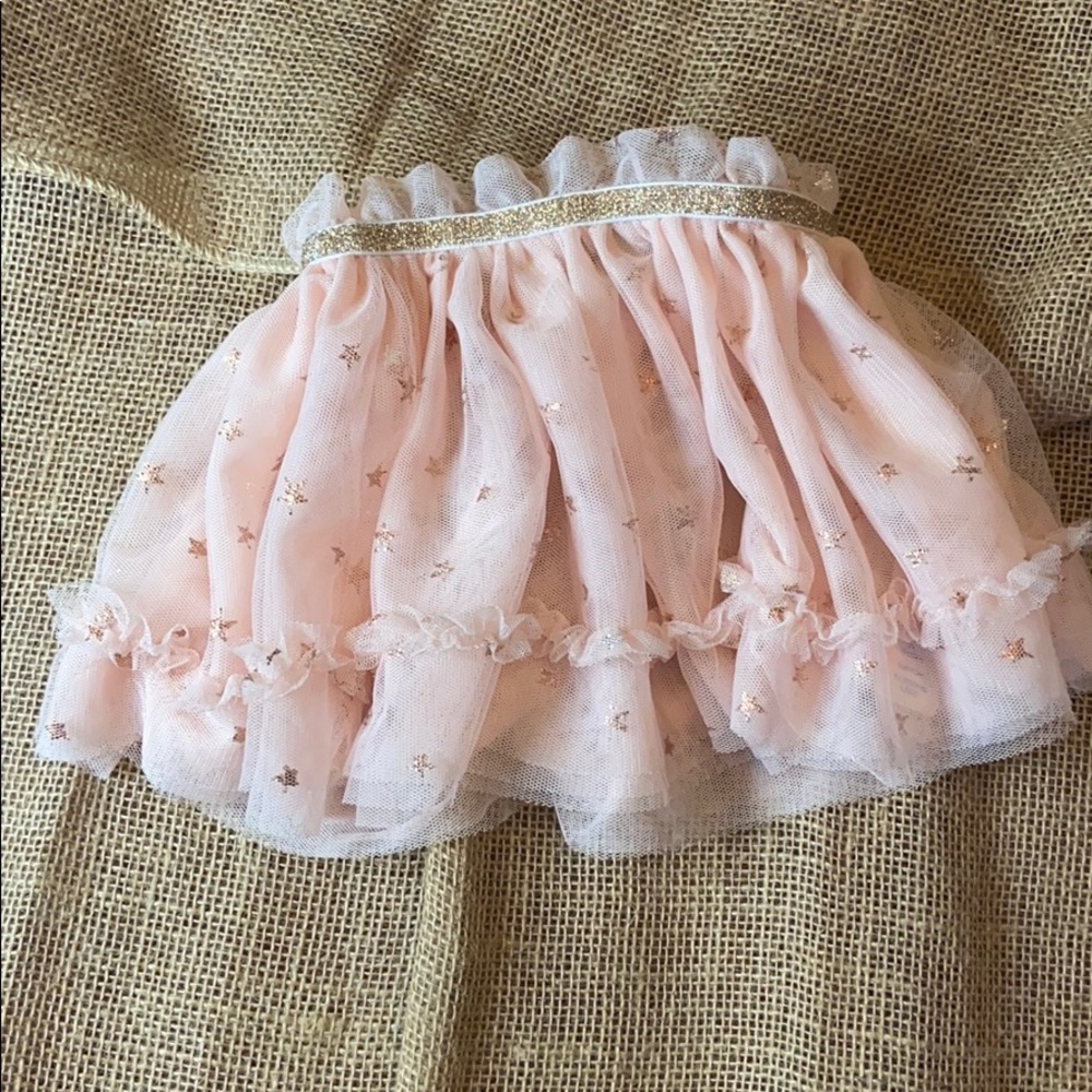 Kidgets pink and gold and rose gold tutu skirt 6m